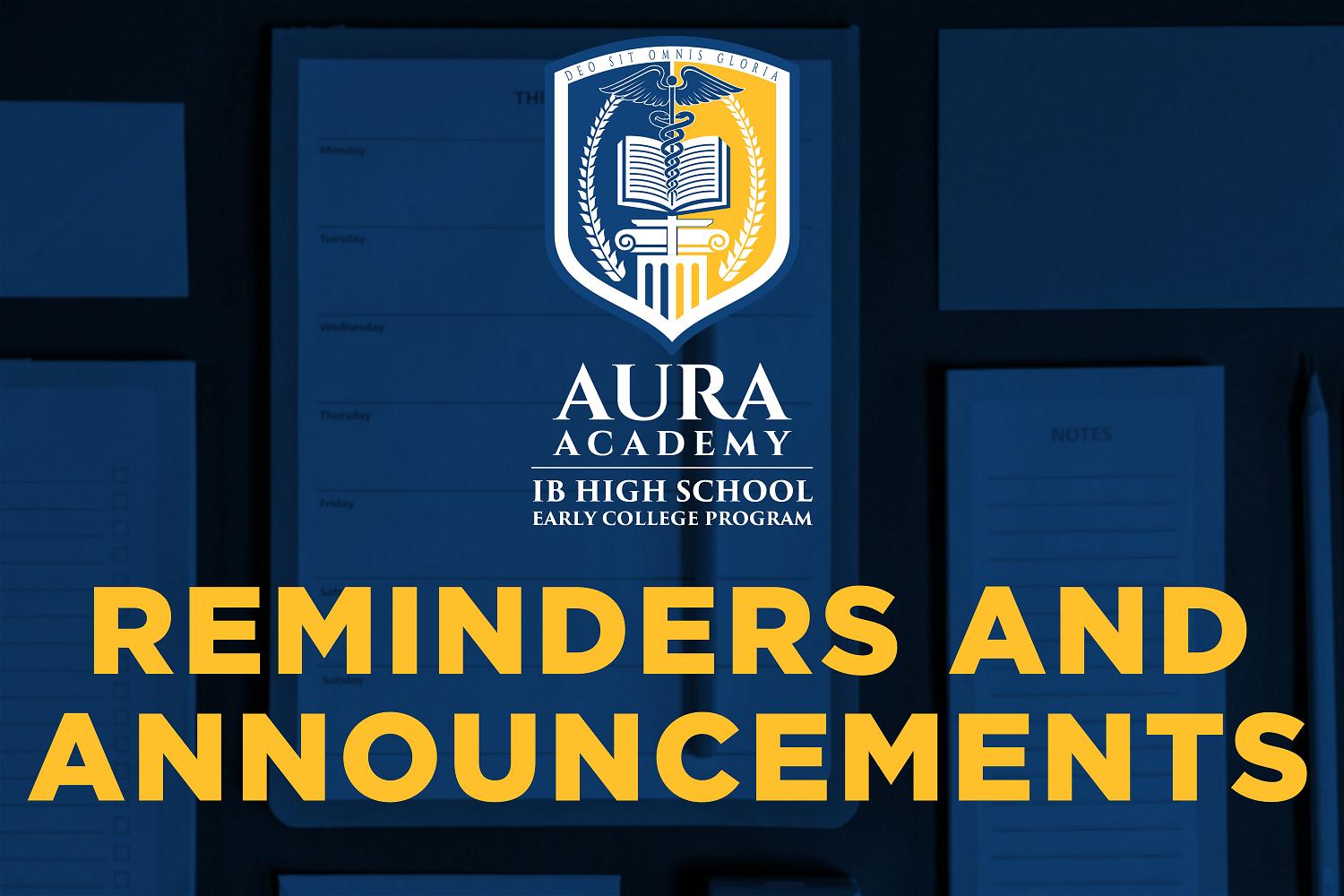 reminders-announcements-auracademy reminders-announcements-auracademy